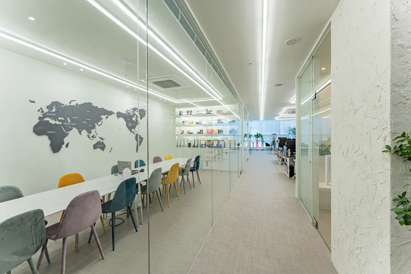 유리가벽사무실인테리어